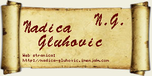 Nadica Gluhović vizit kartica